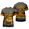 Joycorners The Bass Are Calling And I Must Go Largemouth Bass Fishing SPF Shirt For Men, Funny Fishing Shirt