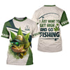 Joycorners I Just Want To Get High And Go Fishing Largemouth Bass Fishing SPF Shirt For Men, Funny Fishing Shirt