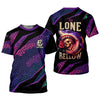 Joycorners The Lone Below Shark And Skull Purple Fishing Shirt, SPF Shirt For Men, Men's Fishing Shirt