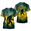 Joycorners Gone Squatchin And Catching Yellow Forest Bigfoot Fishing UPF Shirts, Funny Fishing Shirt, Fishing Gifts For Men