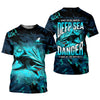 Joycorners Hunt or Be Hunted Deep Sea Danger Performance Fishing Shirts, Fishing Gifts For Men, Men's Fishing Shirt