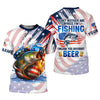 Joycorners Don't Bother Me While I'm Fishing Beer Patriotic Fishing Shirt, SPF Shirt For Men, Funny Fishing Shirt