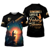 Joycorners Someone I Love is Fishing in Heaven Shirt, Funny Fishing T-shirt, SPF Shirt For Men, Gift For Fisherman