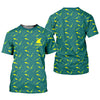 Joycorners Green And Yellow Shark Pattern Performance Fishing Shirts, SPF Shirt For Men, Fishing Gifts For Men