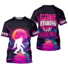 Joycorners Gone Fishing With Sasquatch Fishing UPF Shirts, Funny Fishing Shirt, Bigfoot Fishing Shirts For Men