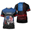 Joycorners Largemouth Bass Fishing Patriotic Fishing Shirt, SPF Shirt For Men, Presents For Fishermen
