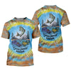 Joycorners Tie Dyed Pattern Fishing UPF Shirts, Fishing Gifts For Men, Men's Fishing Shirt, Fishing Shirts For Men