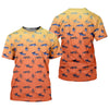 Joycorners Swordfish Pattern Orange Fishing Shirt, Cute Fishing Outfits, SPF Shirt For Men, Men's Fishing Shirt