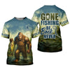 Joycorners Gone Fishing Be Back Never Sasquatch Fishing SPF Shirt, Performance Fishing Shirts, Men's Fishing Shirt