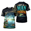 Joycorners Just A Man Who Loves Fishing Camo Fishing Shirt, Fisherman Gift, SPF Shirt For Men