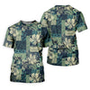 Joycorners Tribal Aztec Pattern Fishing UPF Shirts, Tropical Floral Men Fishing Shirt, Gift For Fisherman
