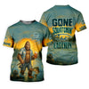 Joycorners Gone Squatchin, Bigfoot Fishing, Funny Fishing Shirt, SPF Shirt, Fisherman Outfit, Mens Casual Shirts