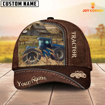 Joycorners Custom Name Blue Tractor of Lorraine Fowler Cap