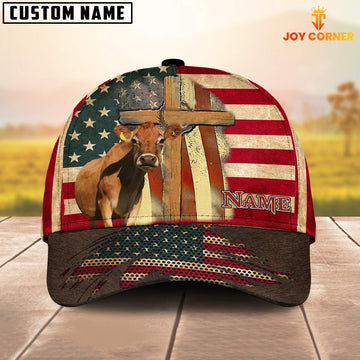 Joycorners Jersey USA Flag Customized Name Cap