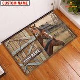 Joycorners Horse Barn Custom Name Doormat
