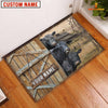 Joycorners Black Angus Barn Custom Name Doormat