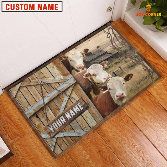 Joycorners Hereford Barn Custom Name Doormat