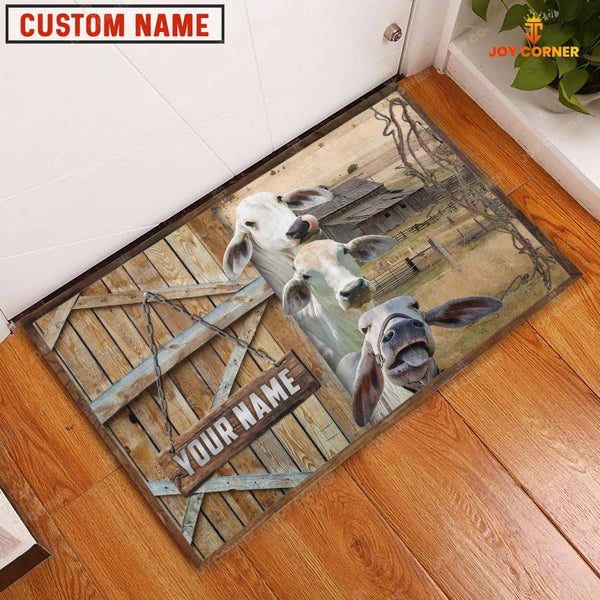 Joycorners Brahman Barn Custom Name Doormat