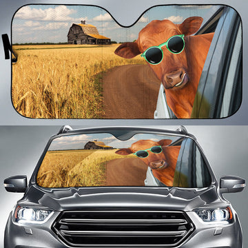 Joycorners Red Angus Happiness 3D Sun Shade