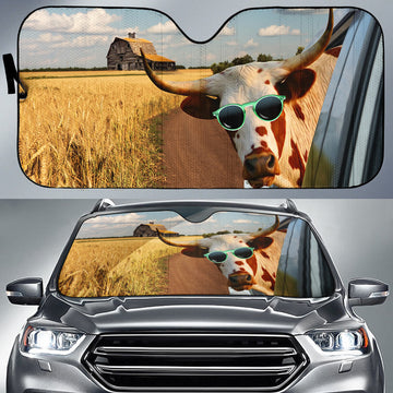 Joycorners Texas Longhorn Happiness 3D Sun Shade