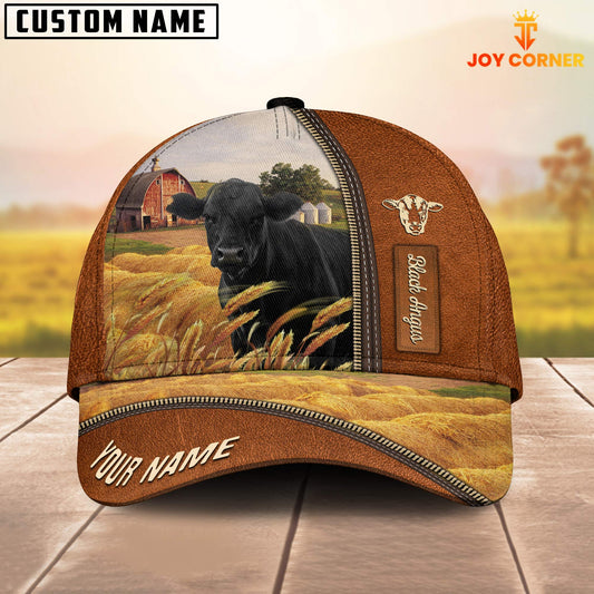 Joycorners Personalized Name Black Angus Barn Farm Cap