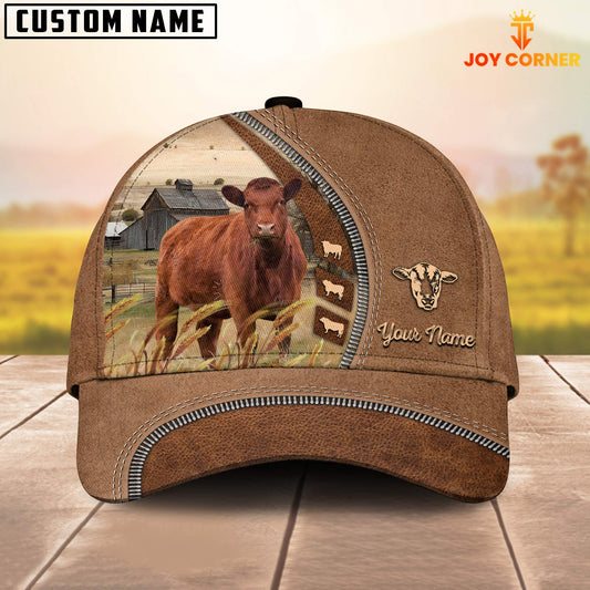 Joycorners Red Angus Farming Land Customized Name Cap