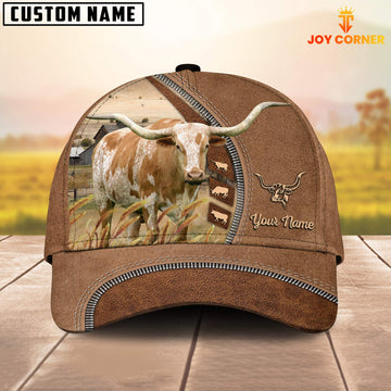 Joycorners Texas Longhorn Farming Land Customized Name Cap