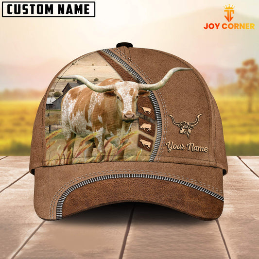 Joycorners Texas Longhorn Farming Land Customized Name Cap