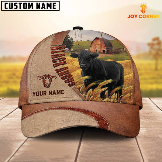 Joycorners Personalized Name Black Angus Farm Barn Cap