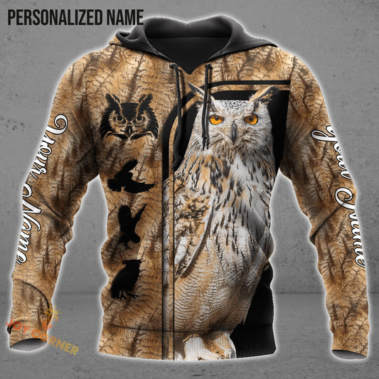 Joycorners Customized Name Owl Hunting 3D Design All Over Printed