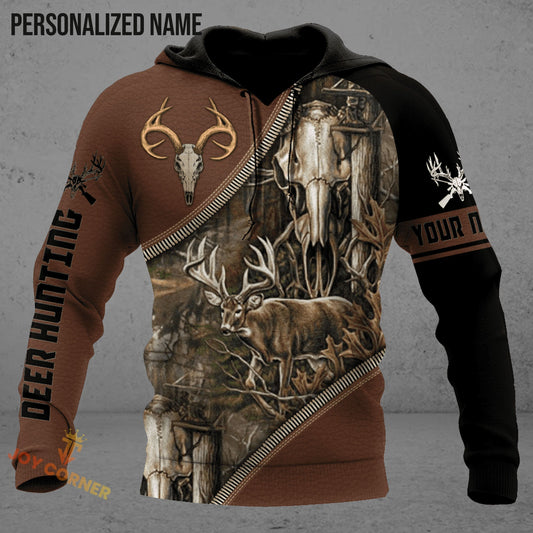 Joycorners Customized Name Deer Hunting 3D Design All Over Printed