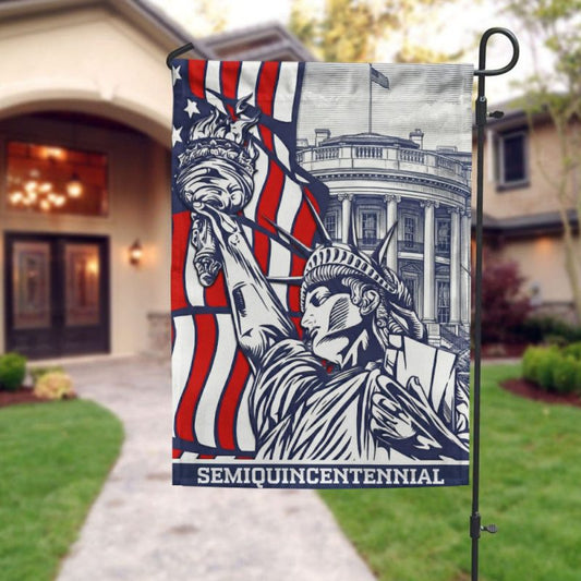 Joycorners America Semiquincentennial Patriotic Garden Flag