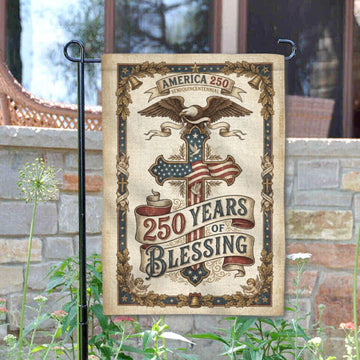 Joycorners America 250 Faithful Nation Patriotic Garden Flag
