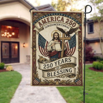 Joycorners America 250 Years of Blessing Patriotic Garden Flag