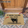 Joycorners Simmental Custom Farm Name Custom Year Coir Doormat