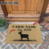 Joycorners Goat Custom Farm Name Custom Year Coir Doormat