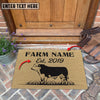 Joycorners Hereford Custom Farm Name Custom Year Coir Doormat