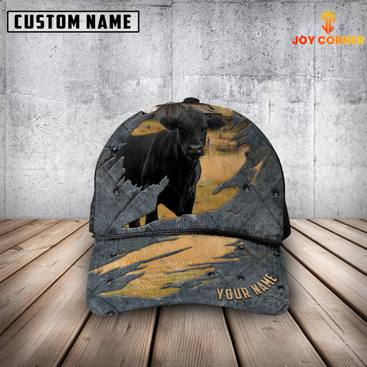 Joycorners Black Angus Customized Name Mesh Cap