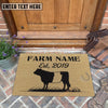 Joycorners Belted Galloway Custom Farm Name Custom Year Coir Doormat