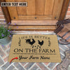 Joycorners Chicken Life Is Better On The Farm Custom Name Coir Doormat