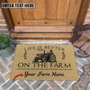 Joycorners Tractor Life Is Better On The Farm Custom Name Coir Doormat