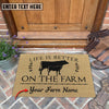 Joycorners Jersey Life Is Better On The Farm Custom Name Coir Doormat