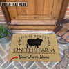 Joycorners Brahman Life Is Better On The Farm Custom Name Coir Doormat