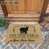 Joycorners Sheep Life Is Better On The Farm Custom Name Coir Doormat