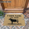 Joycorners Speckle Park Custom Farm Name Custom Year Coir Doormat