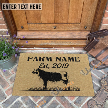 Joycorners Speckle Park Custom Farm Name Custom Year Coir Doormat
