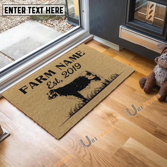 Joycorners Speckle Park Custom Farm Name Custom Year Coir Doormat
