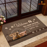Joycorners Highland Cattle Welcome To Our Home Brown Doormat