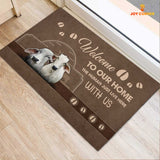 Joycorners Brahman Cattle Welcome To Our Home Brown Doormat