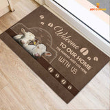 Joycorners Charolais Cattle Welcome To Our Home Brown Doormat